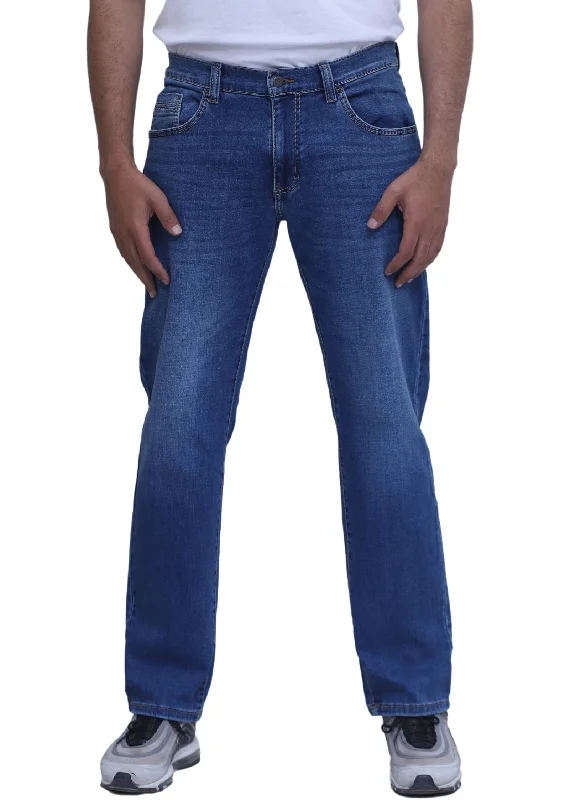 Cropped Jeans for Summer Look -REGULAR FIT JEANS-DARK BLUE