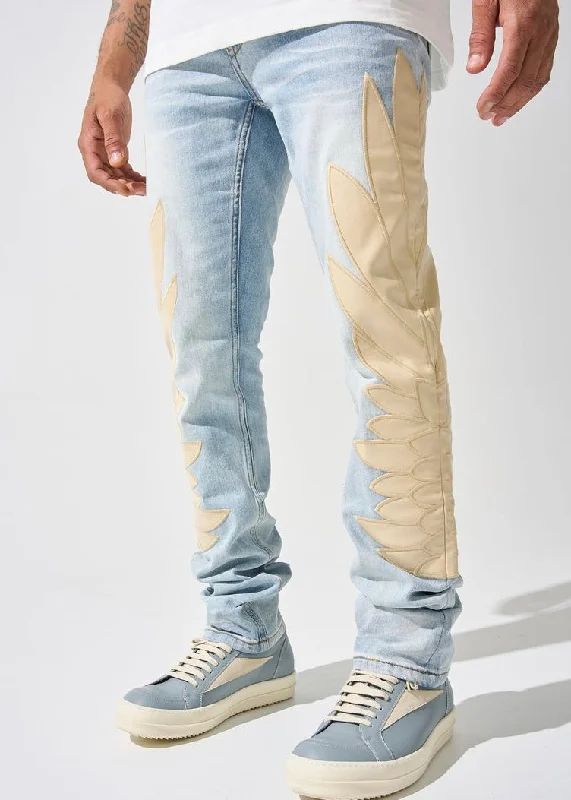 Fringed Jeans for Western -Serenede “Gabriel” Straight Wing Jeans