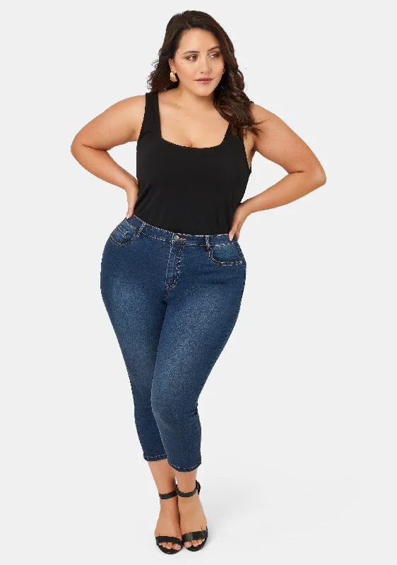 Slim Boyfriend Jeans for Hybrid -Bobbie Curve Crop Jeans