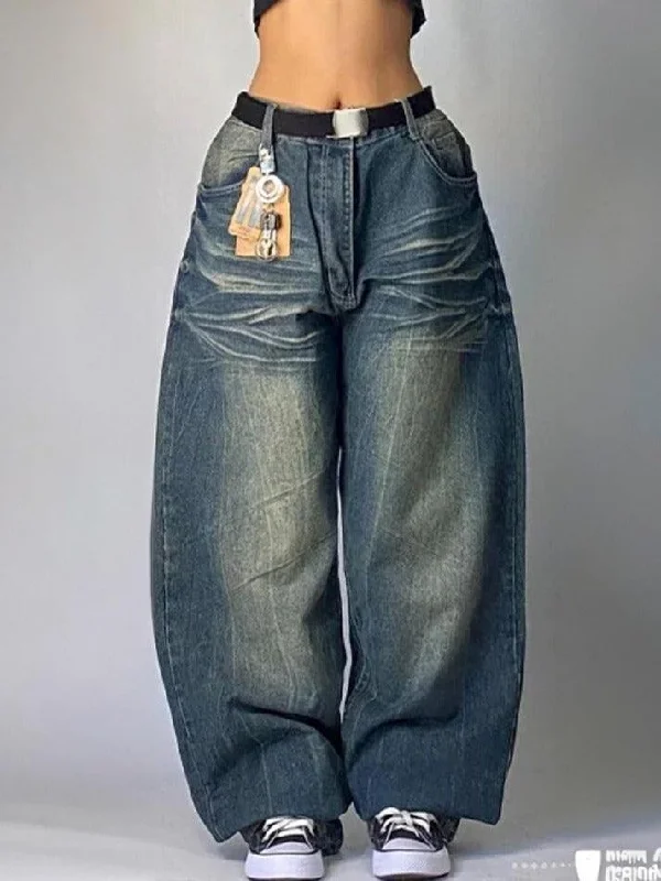 Wedding Jeans for Casual -Hip Hop Retro Loose Boyfriend Jeans