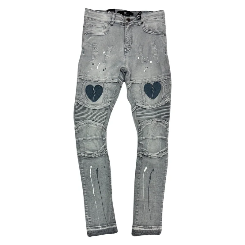 Cutoff Shorts Jeans for Fun -Focus Grey Heart Breaker Jeans (3201)