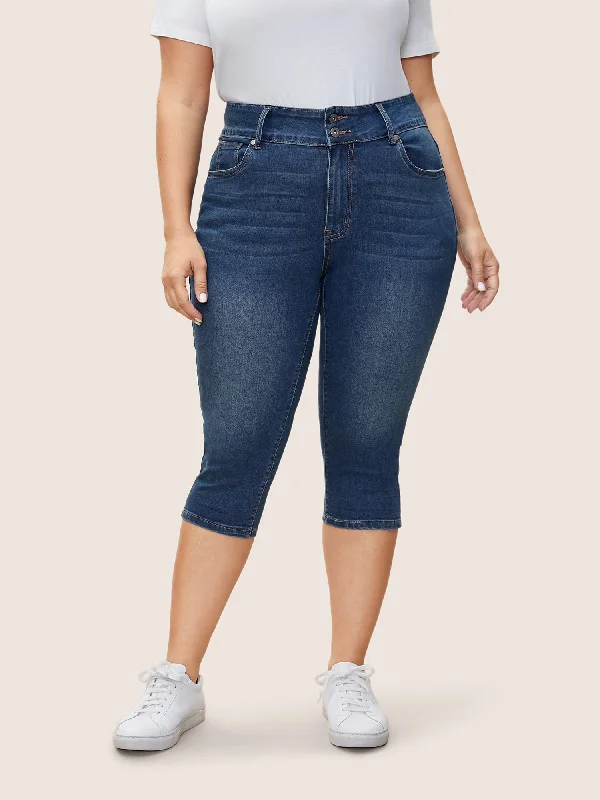 Boyfriend Jeans for Relaxed -Skinny Below The Knees Pocket Jeans