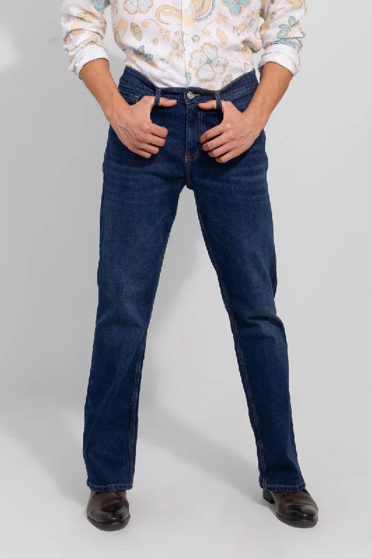 Mom Jeans for Vintage Appeal -Epoch Blue Bootcut Jeans