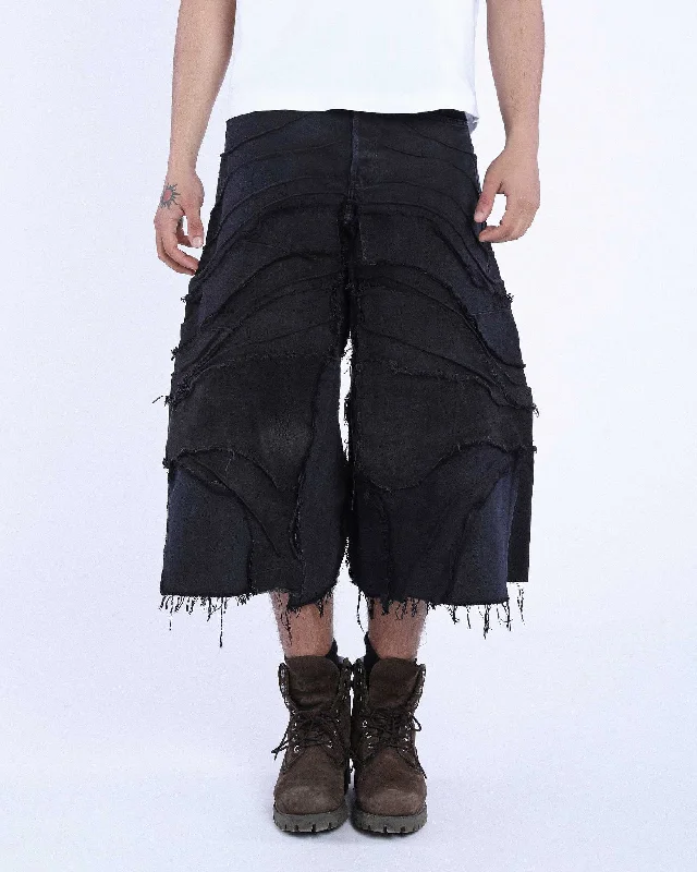 Fringed Jeans for Western -Jorts Jeans Curve