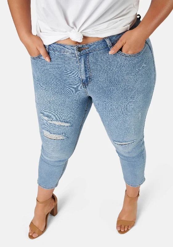 Bootcut Jeans for Flattering -Bobbie Curve Crop Jeans