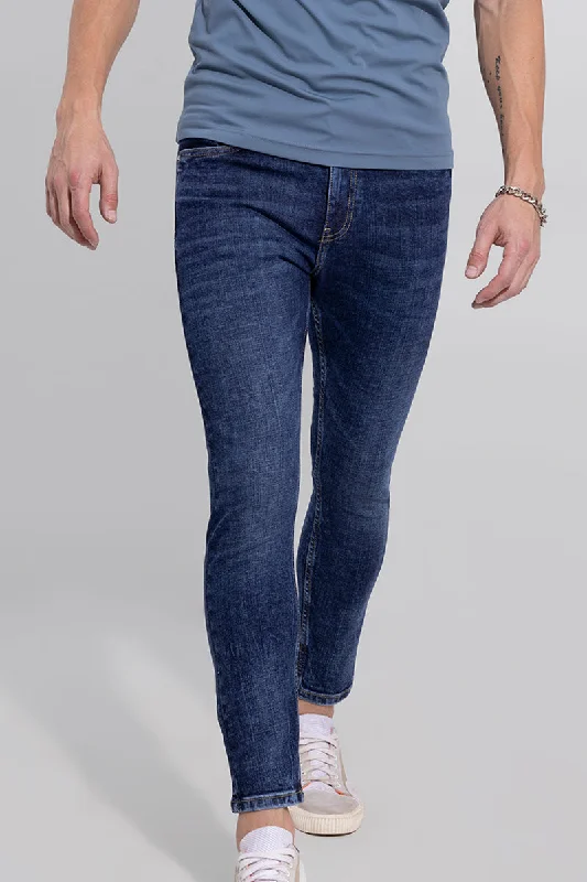 Mother's Day Jeans for Gift -Gaze Blue Shaded Skinny Jeans