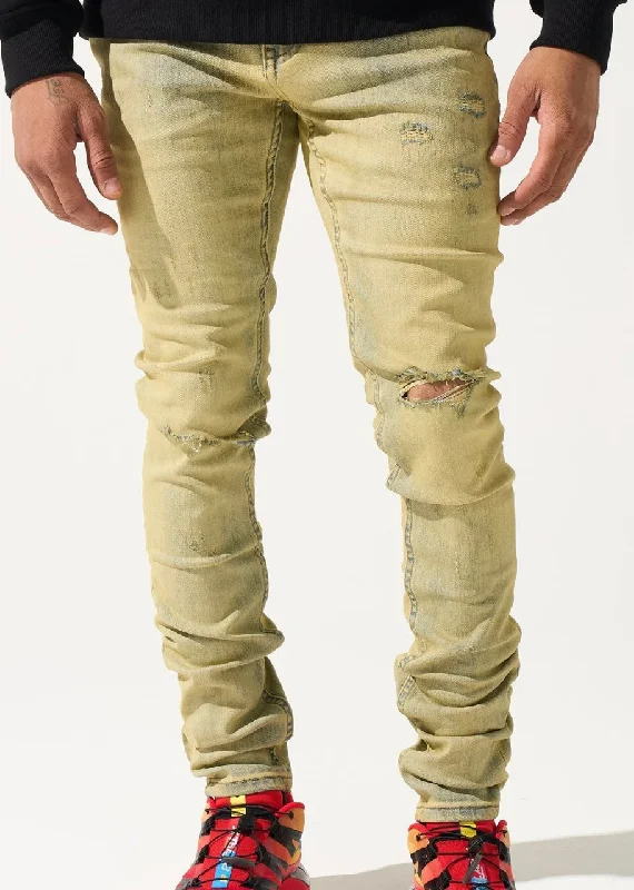 Button Fly Jeans for Traditional -Serenede “Sol” Wash Jeans