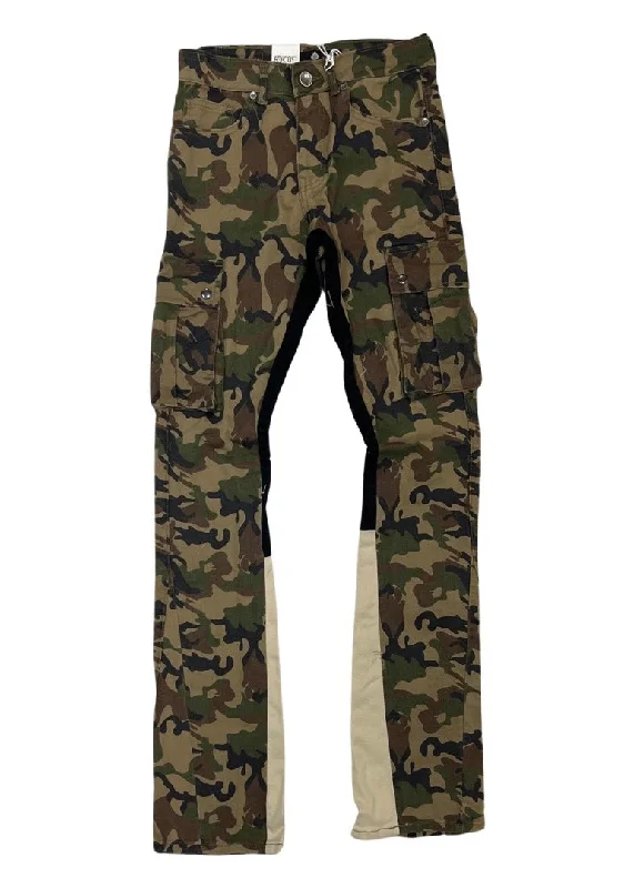 Dance Jeans for Movement -Focus Green Camo Stacked Jeans (5257)