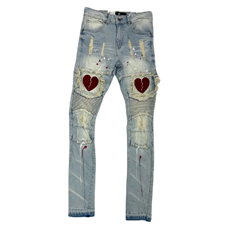 Jean Skirts for Feminine -Focus Vintage Heart Breaker Jeans (3201)