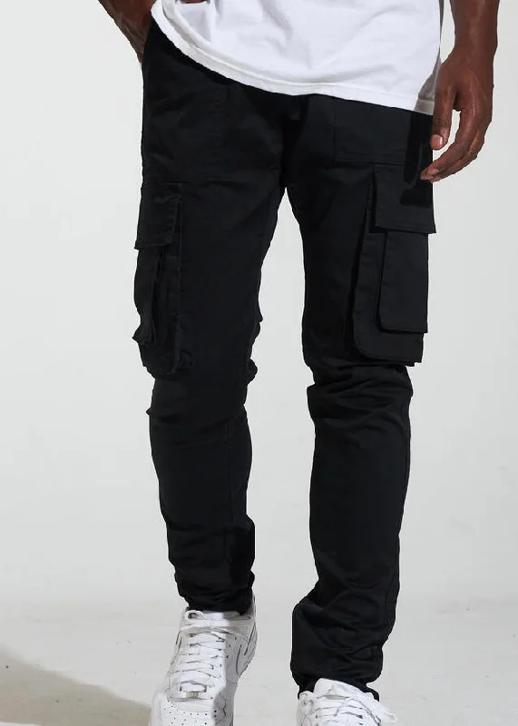 Stretch Jeans for Flexibility -Crysp Allen Cargo Black Jeans (017)