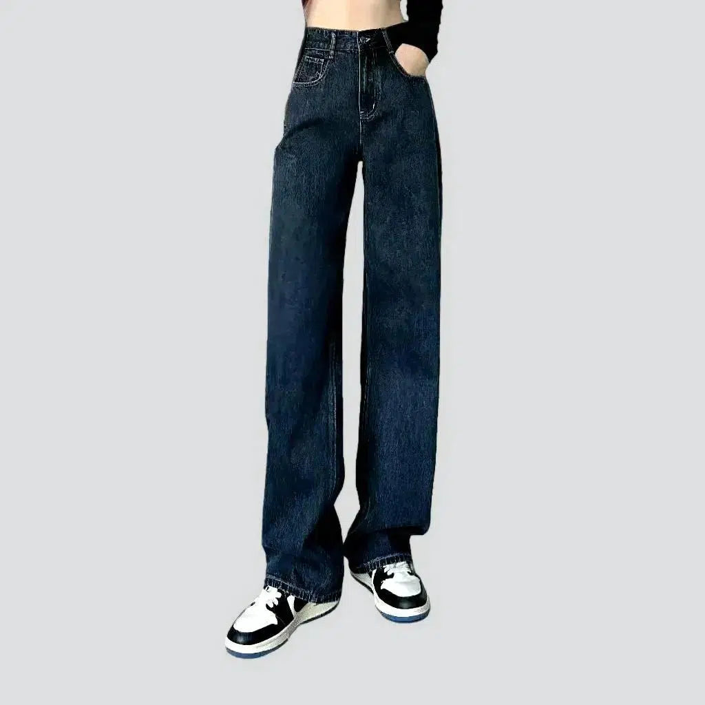 Outdoor Jeans for Adventures -Wide-leg women's high-waist jeans