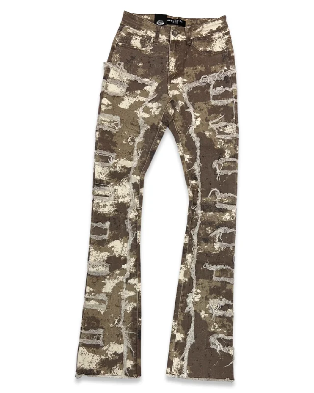 Father's Day Jeans for Present -Reelistik Army Valley Camo Stacked Jeans (RST5025-3)