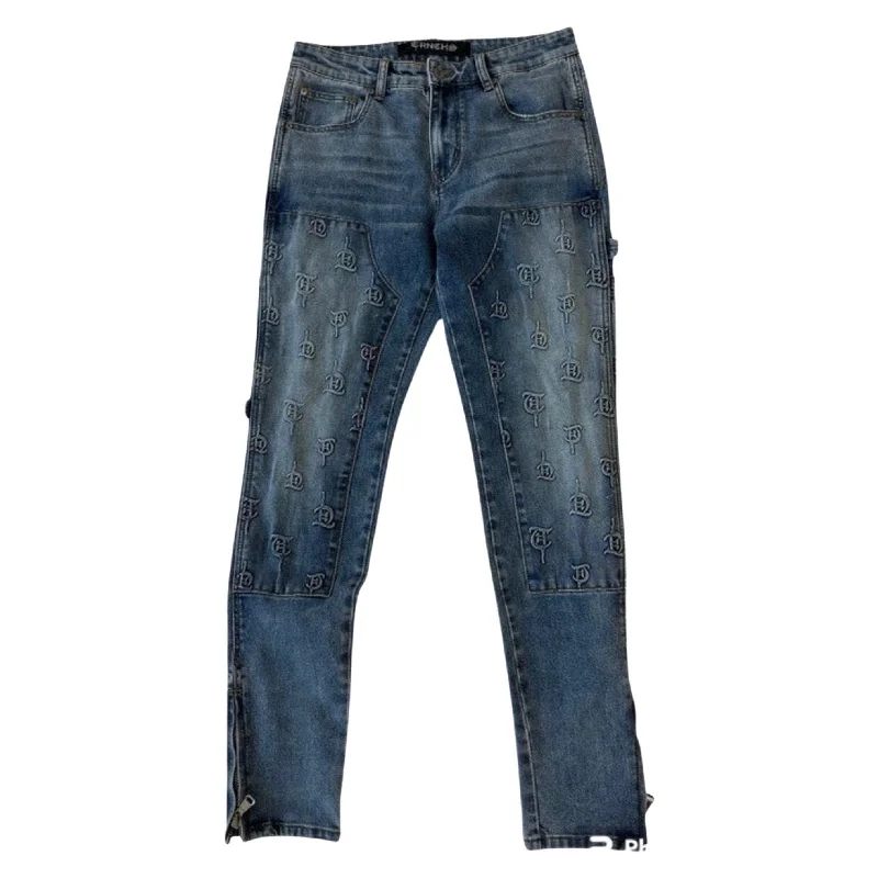 Boyfriend Jeans for Relaxed -TRNCHS Boujie’s Monogram Jeans