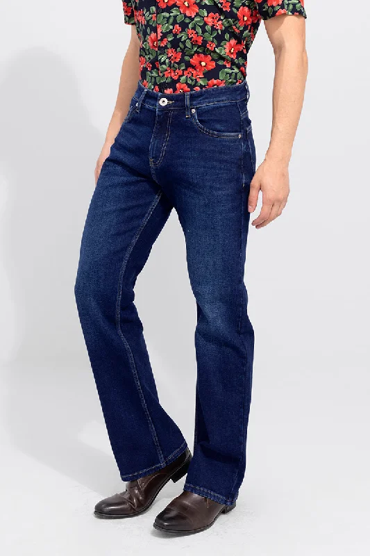 High-end Jeans for Exclusivity -Spunky Blue Bootcut Jeans