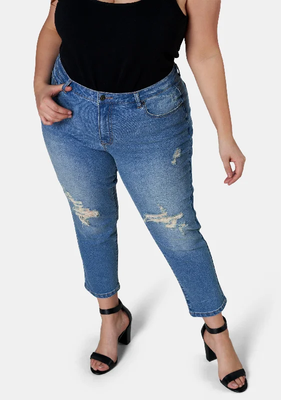 Mother's Day Jeans for Gift -Bobbie Curve Crop Jeans