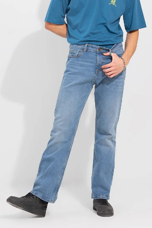 Low Waisted Jeans for Casual -Epoch Sky Blue Bootcut Jeans