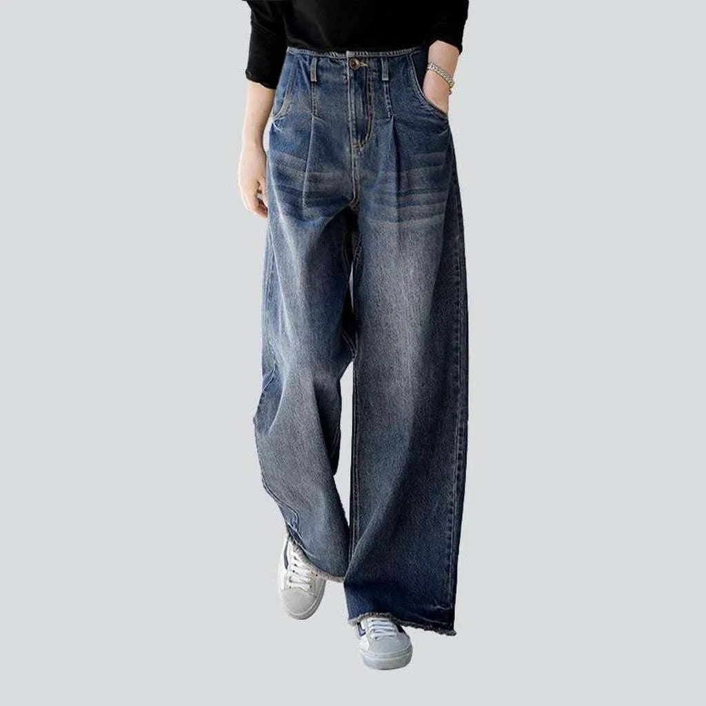 Four Pocket Jeans for Simplicity -Vintage wide-leg women's jeans