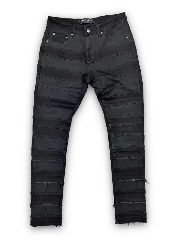 Side Pocket Jeans for Extra -ESNTL Lab “Repeat” Black Jeans