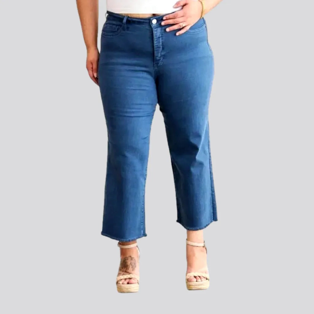 Back Pocket Jeans for Design -Y2k cutoff-bottoms jeans
 for women