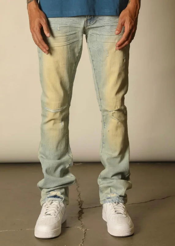 Relaxed Jeans for Comfortable -GFTD LA Jerrd Light Stacked Jeans