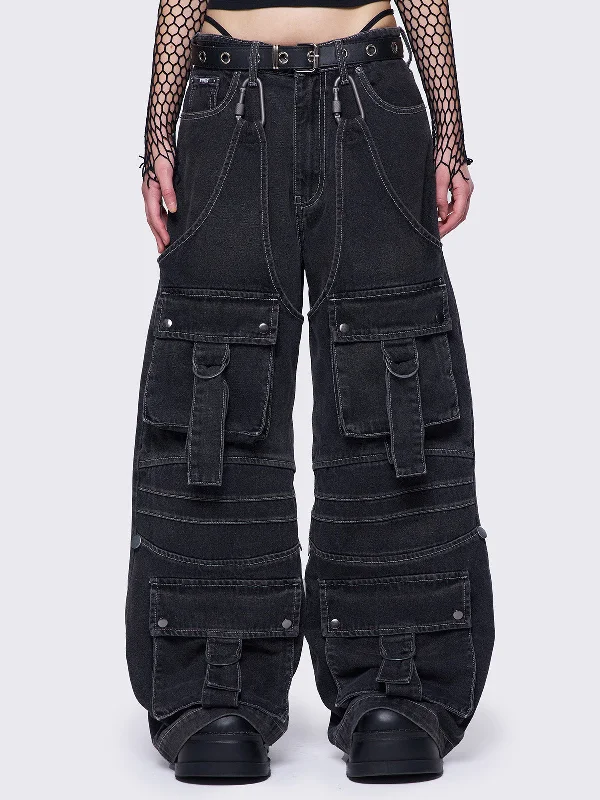 Carpenter Jeans for Function -Jet Black Cargo Jeans