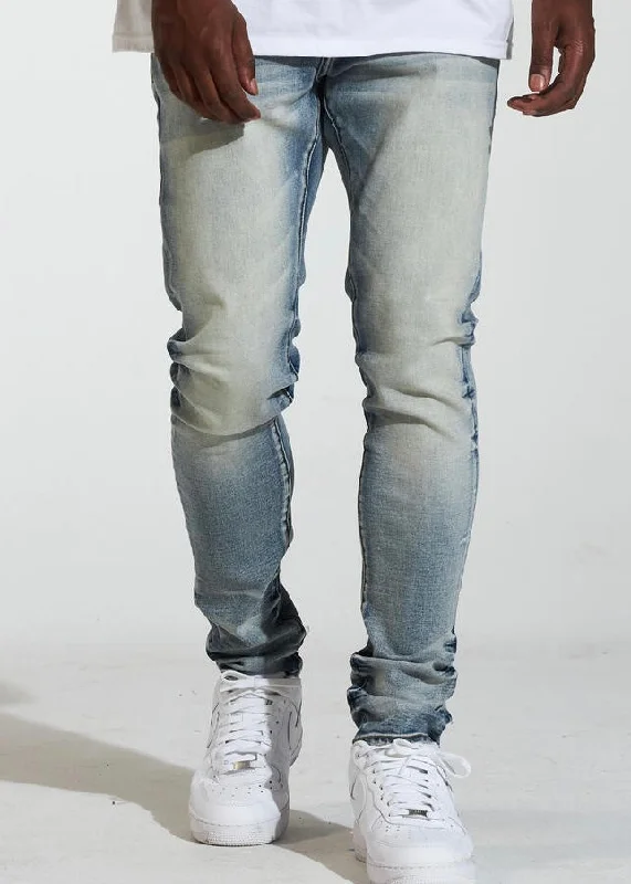 Acid Wash Jeans for Vintage -Crysp Sky Light Stone Wash Jeans (015)