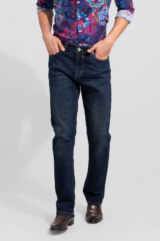 Holiday Jeans for Festive -Boogie Dark Blue Straight Fit Jeans