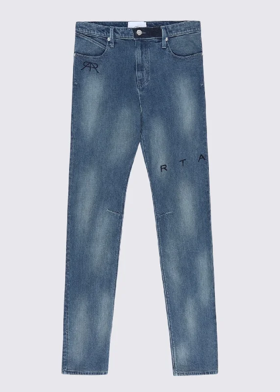 Cuffed Jeans for Stylish Touch -RtA Medium Logo Slim Fit Jeans