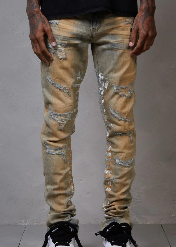 Cuffed Jeans for Stylish Touch -GFTD “Noah Dirty” Wash Jeans