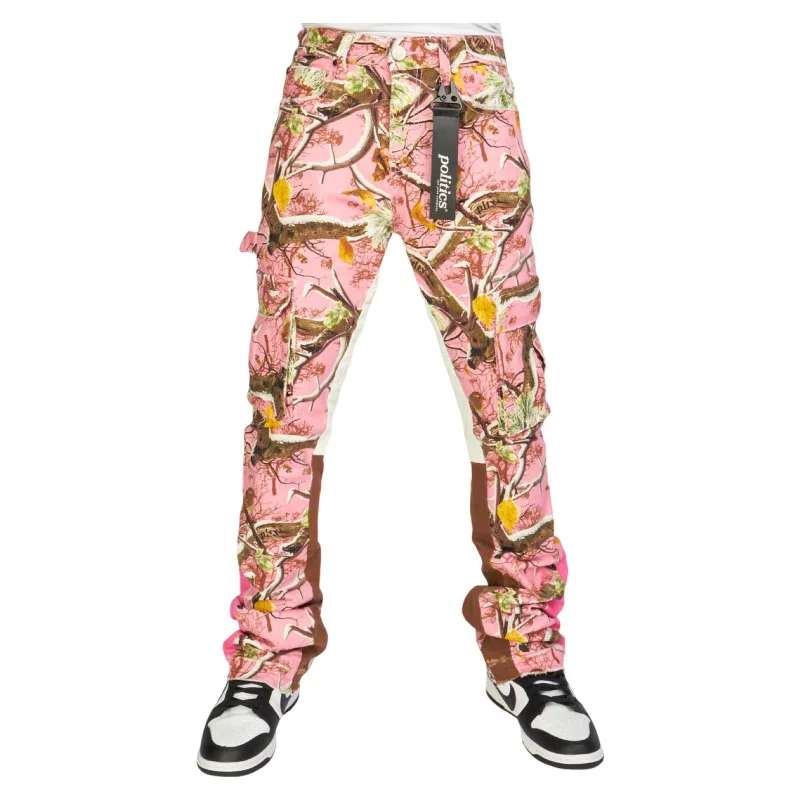 Weekend Jeans for Lazy -PLTKS Multi Pink Camo Stacked Jeans