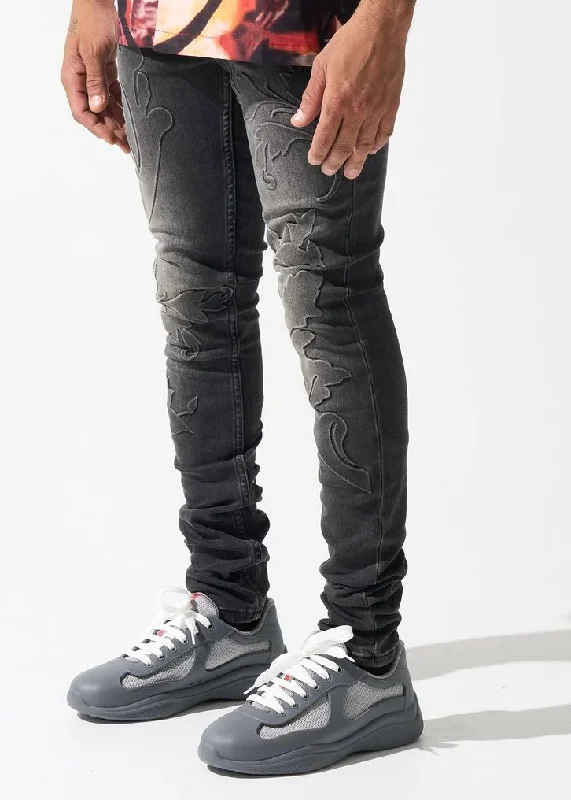 Patchwork Jeans for Bohemian -Serenede “Rome” Black Jeans