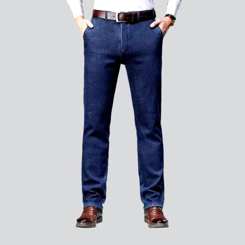 Fashion Jeans for Trendsetter -Dark tapered jeans
 for men