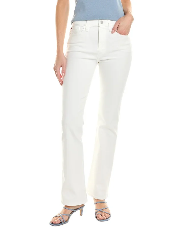 Soft fabric tight trousers for women with breathable material for year-round wear -HUDSON Jeans Blair White High-Rise Bootcut Jean