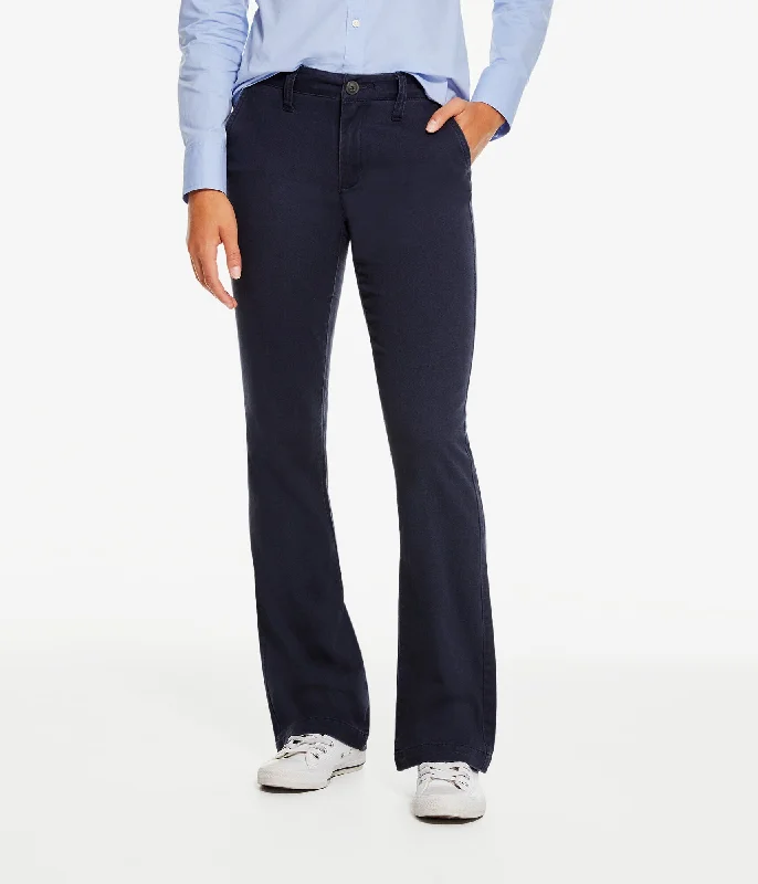 Tight trousers for women with vertical stripes and slimming effect for a sleek look -Aeropostale Women's Classic Uniform Twill Pants