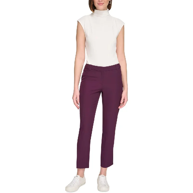 Form-fitting tight trousers for women with slimming effect and flattering cut -Calvin Klein Womens Slim Mid-Rise Trouser Pants