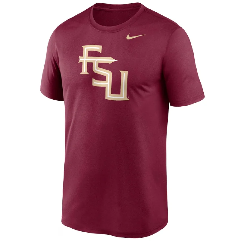 Printed Blouses with Patterns -Nike Men's Stacked FSU Dri-fit Short Sleeve Legend T-shirt - Garnet