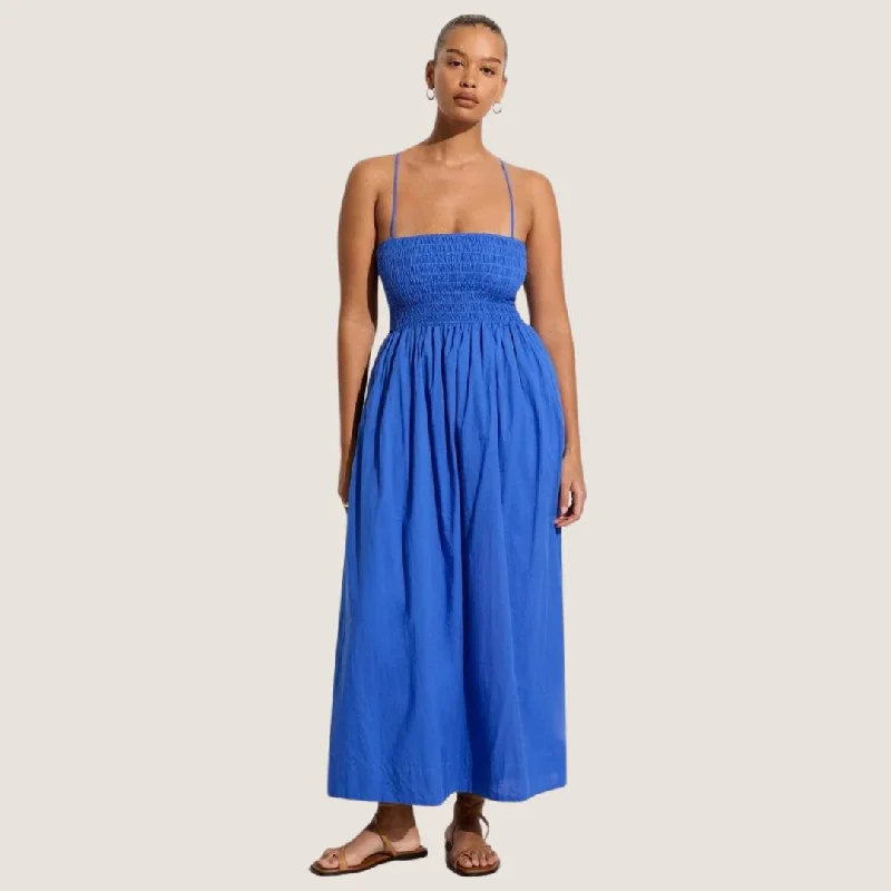 Cocktail Dresses for Party Time -Agolde Midi Dress (Sicilian Blue)