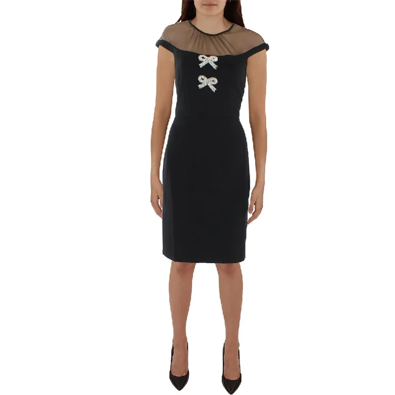 Long Sleeve Party Dress for Coverage -Maggy London Womens Bow  Cocktail And Party Dress