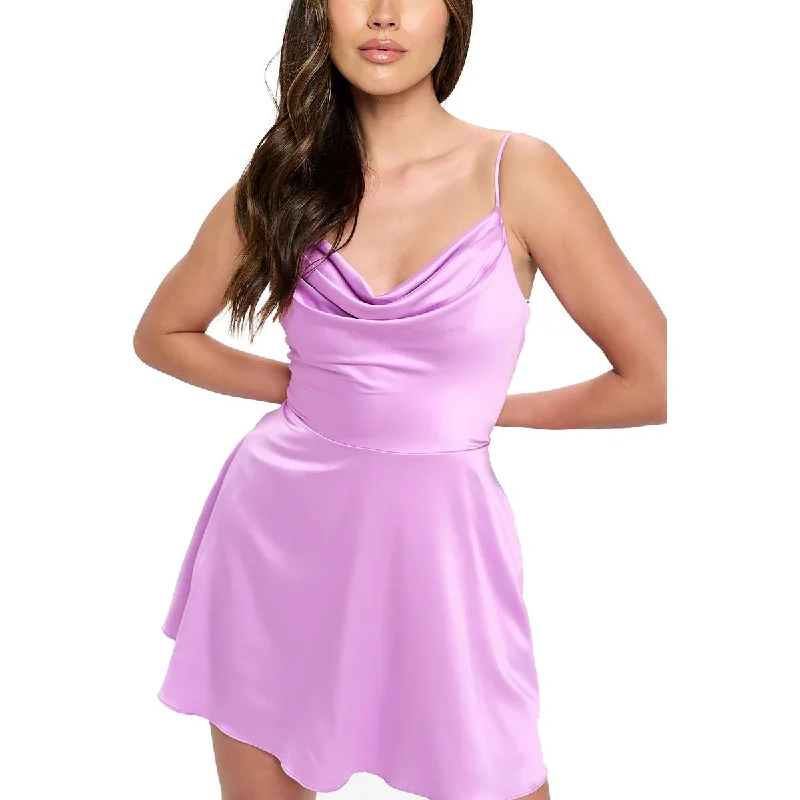 Party Dress for Indoor Party -Bee Darlin Womens Juniors Slouchy Mini Cocktail and Party Dress