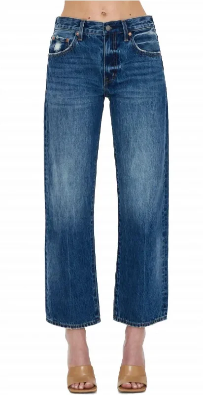 Tight trousers for women with elastic waistband for comfortable all-day wear -Pistola Lexi Mid Rise Jeans In Blue