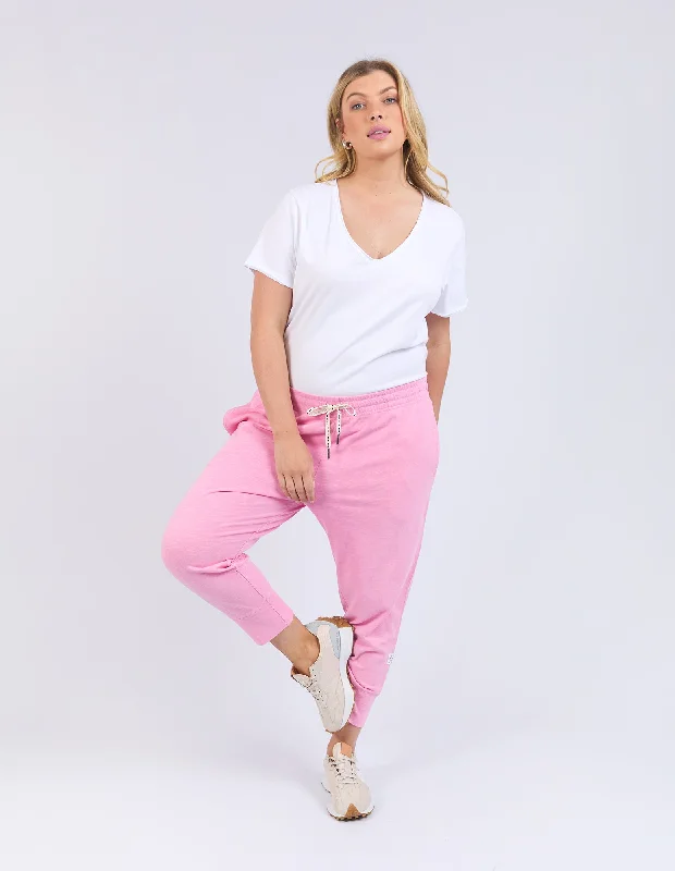 Tailored tight trousers for men with sharp crease and polished look -Elm Brunch Pant Strawberry Pink