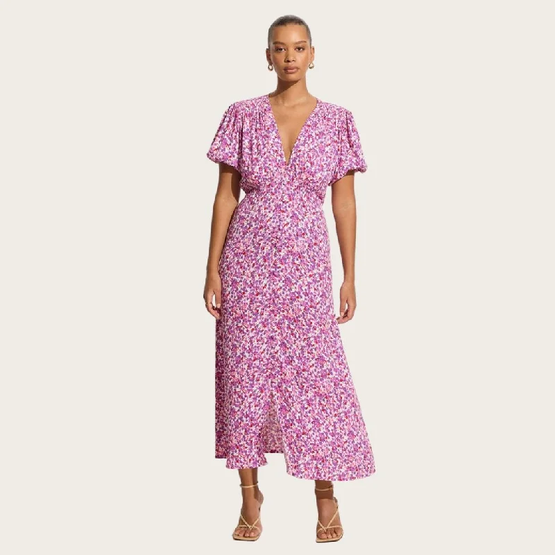 Fashionable Dresses for Style -Bellavista Midi Dress (Lou Floral Violet)