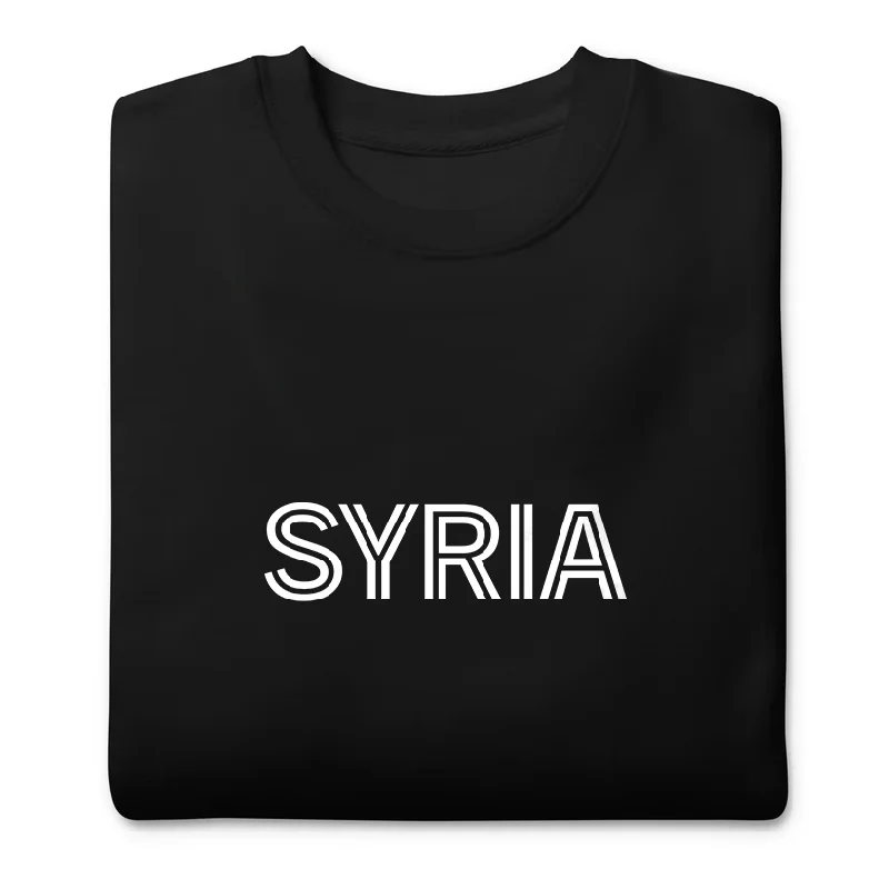 Formal Blouses for Business -Syria Bold English Typography Sweatshirt