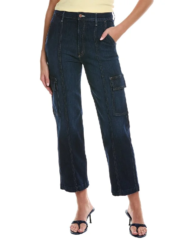 Boho-inspired tight trousers for women with earthy tones and relaxed fit -MOTHER Denim The Rambler Off Limits Cargo Ankle Jean