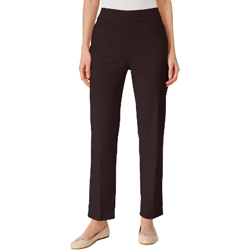 Tight trousers for men with stretch fabric and slim, modern cut -Alfred Dunner Womens Petites High Rise Stretch Ankle Pants