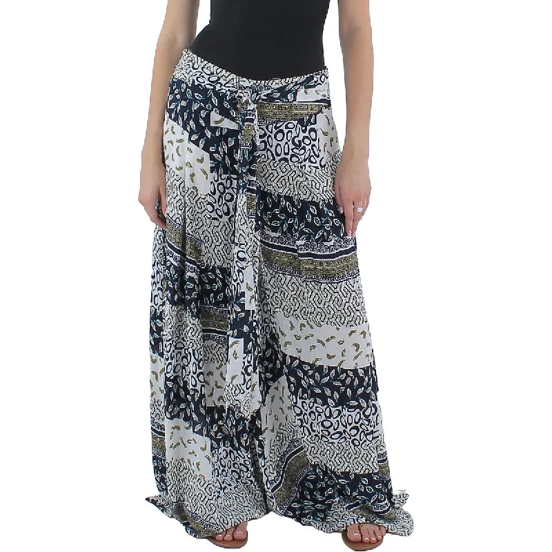 Classic tight trousers for women with smooth fabric and chic, timeless design -Gracia Womens Printed  Palazzo Pants