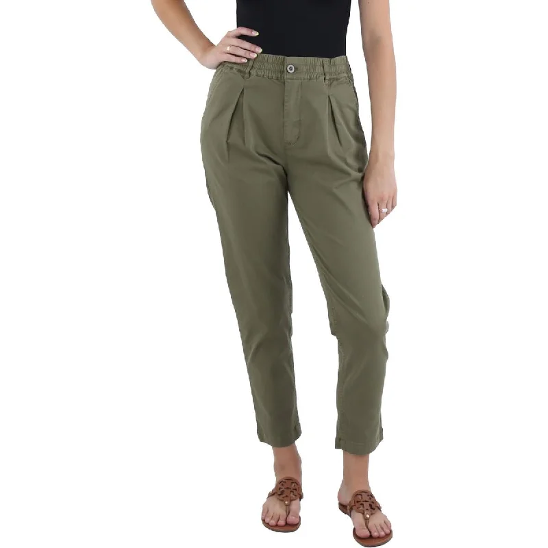 Soft fabric tight trousers for women with breathable material for year-round wear -Michael Stars Womens Penny Twill High Rise Chino Pants