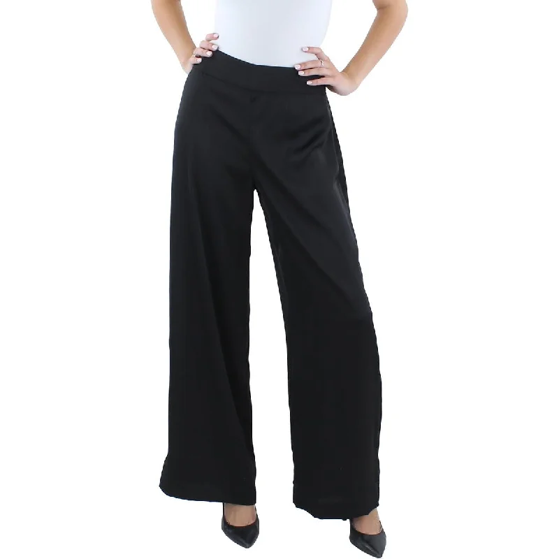 Tight-fitting trousers for men with stretchable material for flexibility and comfort -CeCe Womens Zipper  Wide Leg Pants