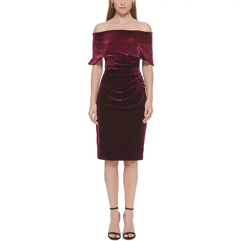 Party Dress for New Year's Eve -Vince Camuto Womens Velvet Mini Cocktail and Party Dress