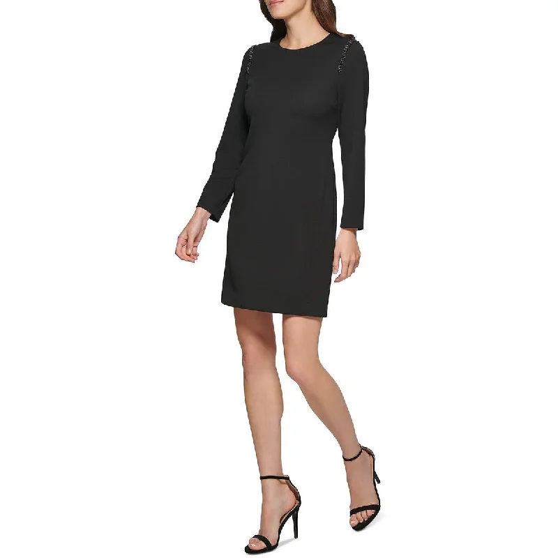 Birthday Dresses for Celebration -DKNY Womens Scuba Midi Shift Dress